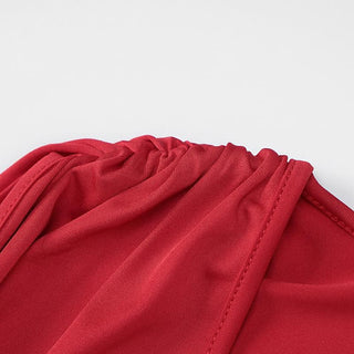 Deep V neck ruched solid mini dress