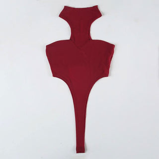 Crewneck mesh solid button bodysuit