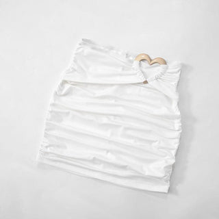 Halter hollow out sweetheart ring mini skirt set