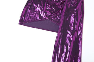 Sweetheart neck contrast metallic mini dress