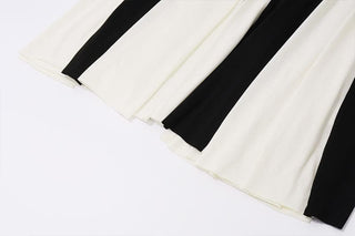 V neck patchwork contrast cami maxi dress