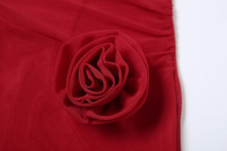 Cowl neck sheer mesh flower applique cami mini dress