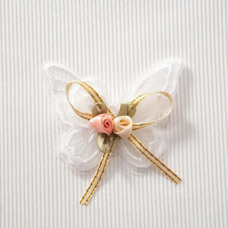 Lace hem ribbed butterfly applique top