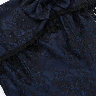 Off shoulder bowknot tassels lace top