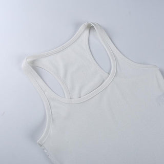 Ribbed sleeveless u neck solid bodysuit