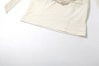 Halter cowl neck backless top