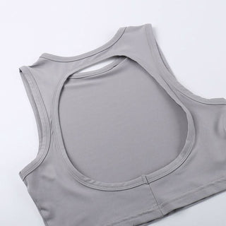 Crewneck ruched backless solid mini skirt set