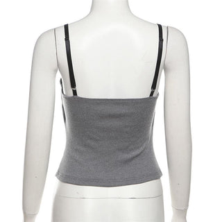 Lace patchwork ruched contrast cami top