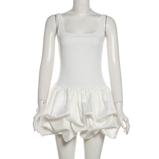 Square neck backless cami mini dress