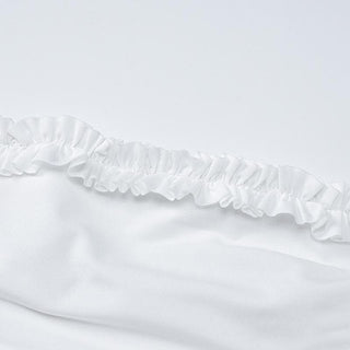 Ruffle ruched slit backless tube midi dress