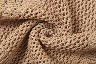 Crochet solid sleeveless see through round neck maxi dress-final-sale