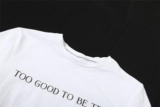 Short sleeve letter print solid top