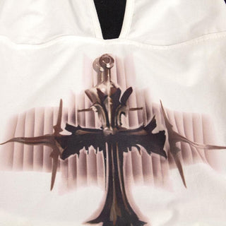 V neck hoodie ruched cross print mini dress
