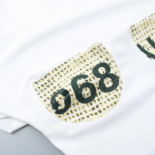 Short sleeve print high neck crop top
