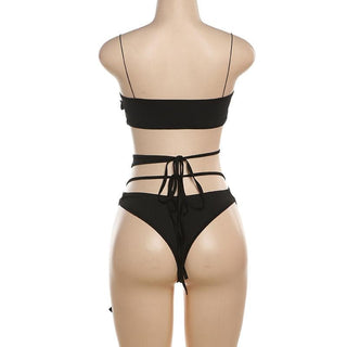 Ruffle self tie ruched cami bodysuit
