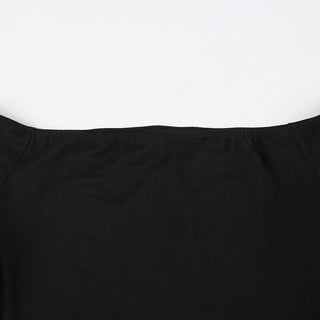 Off shoulder long sleeve hollow out cut out mini dress