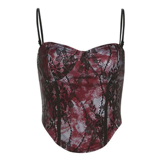 Sweetheart neck tie dye lace cami top