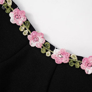 Embroidery backless solid cami crop top
