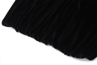 V neck velvet backless cami mini dress