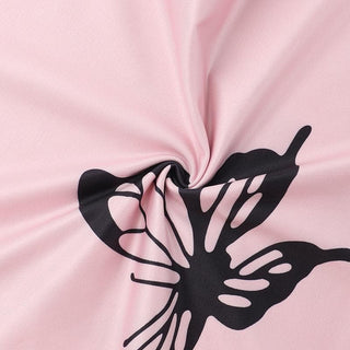 Lace hem butterfly print slit cami mini dress