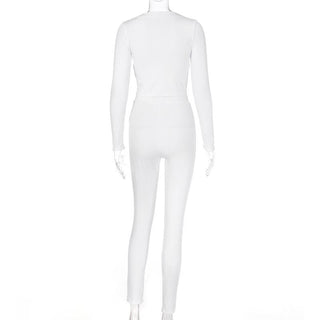 Long sleeve crewneck solid pant set