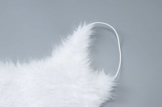 U neck fluffy zip-up backless cami mini dress