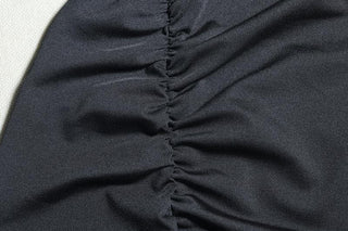 U neck flower applique ruffle ruched tank midi dress