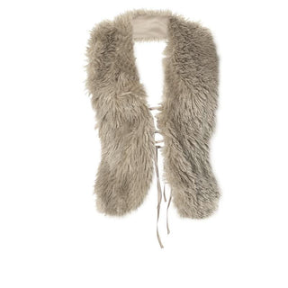 Halter fluffy self tie shrug top