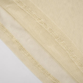 Off shoulder long sleeve ruched sheer mesh maxi skirt set