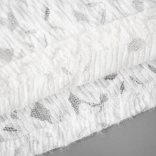 One shouler drawstring lace fluffy top