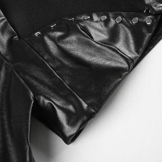 PU leather sweetheart neck long sleeve crop top