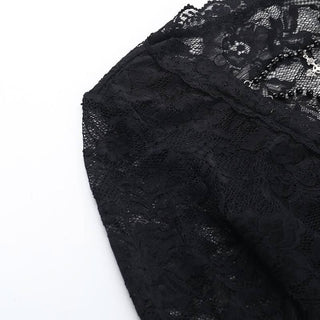 Long sleeve v neck lace top