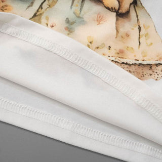 Backless squirrel pattern contrast tube top