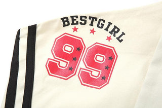 Halter button â€œ99â€ pattern contrast backless crop top