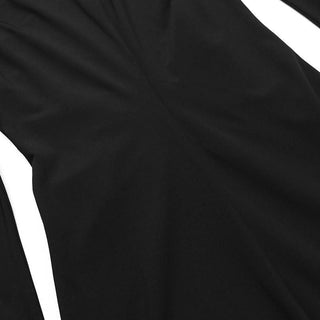 Long flared sleeve v neck embroidery maxi dress