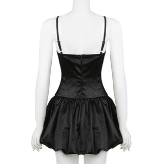 V neck lace hem cami mini dress