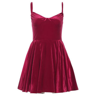 V neck velvet mesh cami mini dress