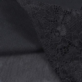 Lace patchwork ruched solid v neck slit cami crop top