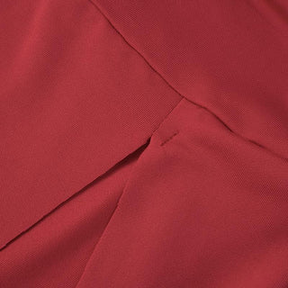 Halter ruched backless high slit maxi skirt set