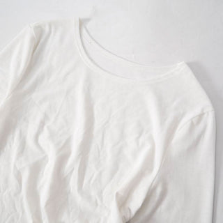 Long sleeve ruched irregular ruffle crewneck top