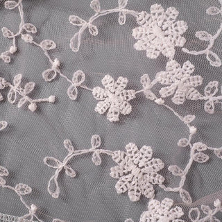 Cap sleeve lace flower embroidery ribbed top