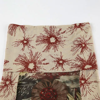 Off shoulder long sleeve mesh contrast top