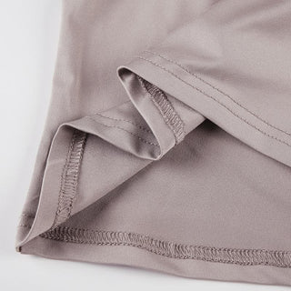 Short sleeve cowl neck ruched solid 2-way top
