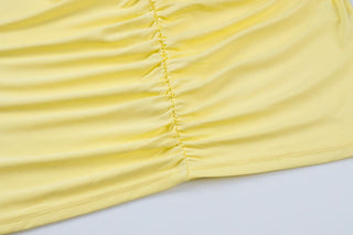 Long sleeve v neck hollow out ruffle cut out mini dress