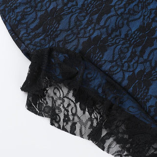 Halter v neck lace hem slit print midi dress