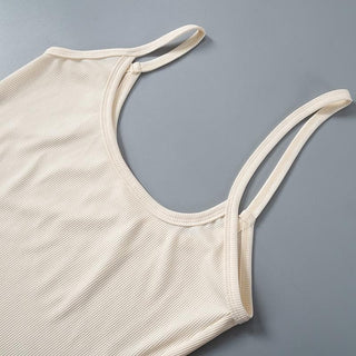 One shoulder ribbed irregular backless top