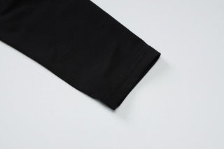 Long sleeve square neck ruched solid mini skirt set