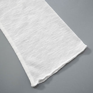 Off shoulder bowknot lace hem mesh long sleeve top