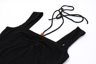 Halter sleeveless solid ruched beaded top