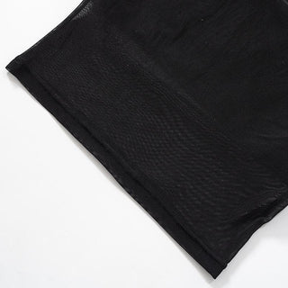 Solid sleeveless mesh backless tube top